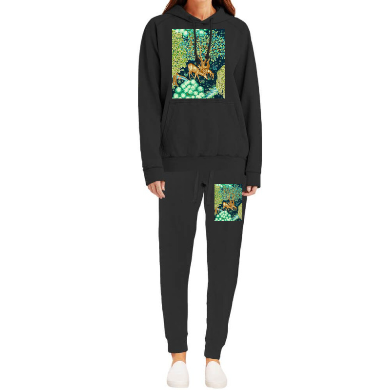 William Morris Deer Hoodie & Jogger Set | Artistshot