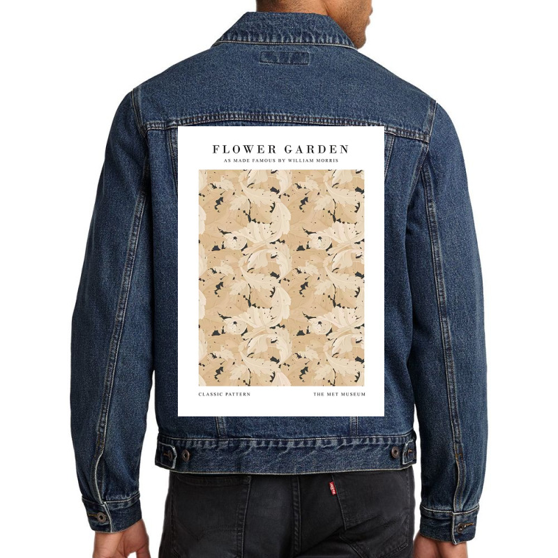 William Morris Flower Garden Men Denim Jacket | Artistshot