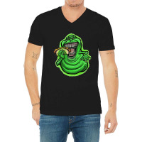 Busters The Monster Green V-neck Tee | Artistshot