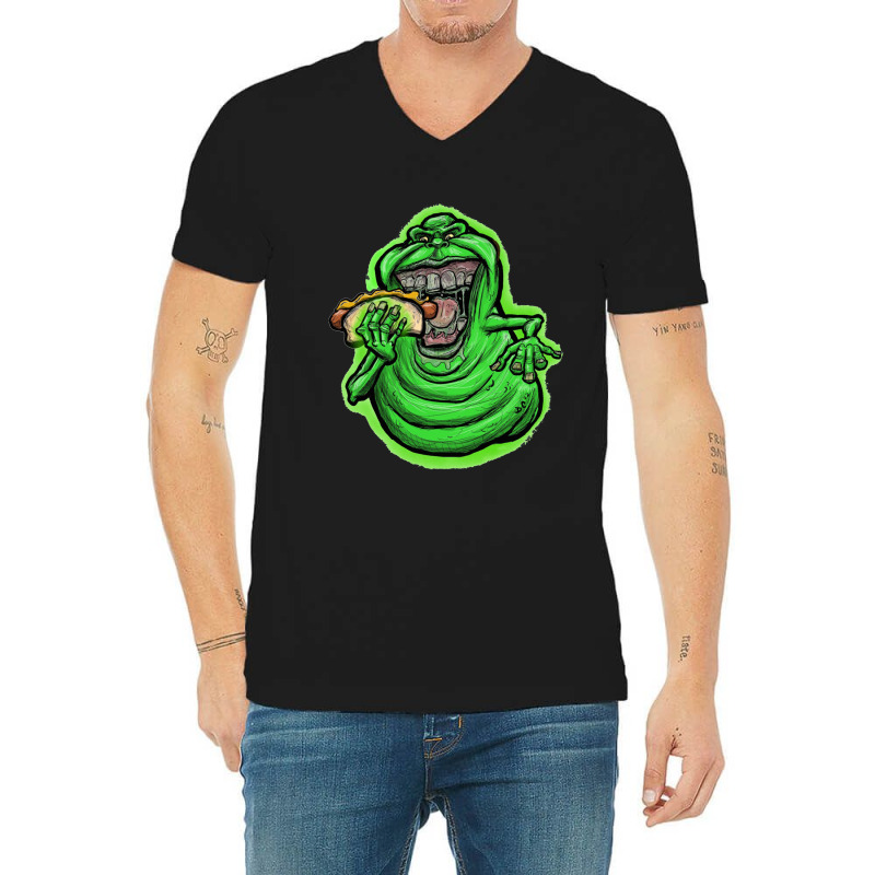 Busters The Monster Green V-neck Tee | Artistshot