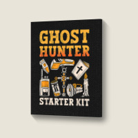 Ghost Hunter Starter Kit Paranormal Hunting Ghost Hunter T Shirt Portrait Canvas Print | Artistshot