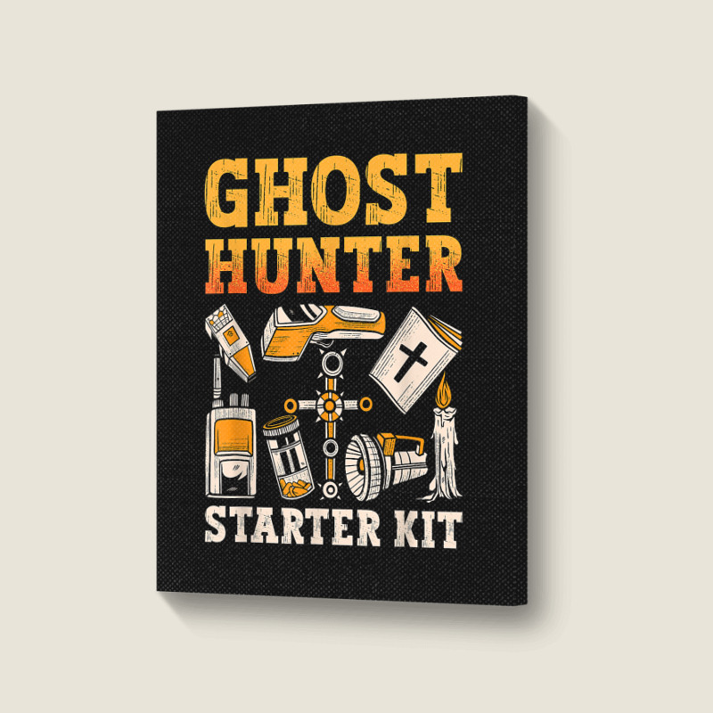 Ghost Hunter Starter Kit Paranormal Hunting Ghost Hunter T Shirt Portrait Canvas Print | Artistshot