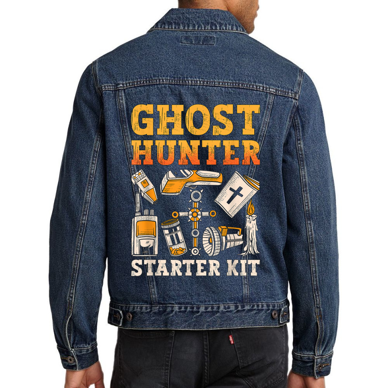 Ghost Hunter Starter Kit Paranormal Hunting Ghost Hunter T Shirt Men Denim Jacket | Artistshot