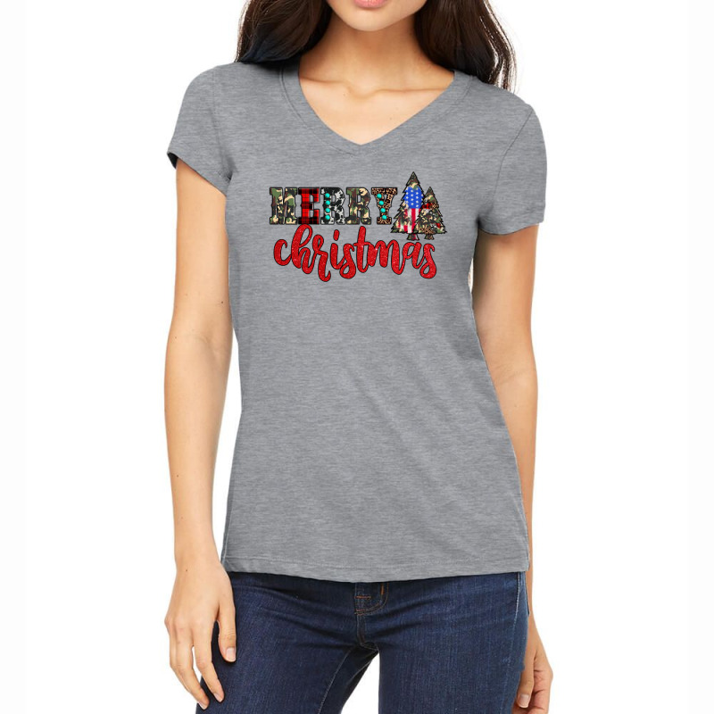 Merry Christmas Women's V-neck T-shirt | Artistshot