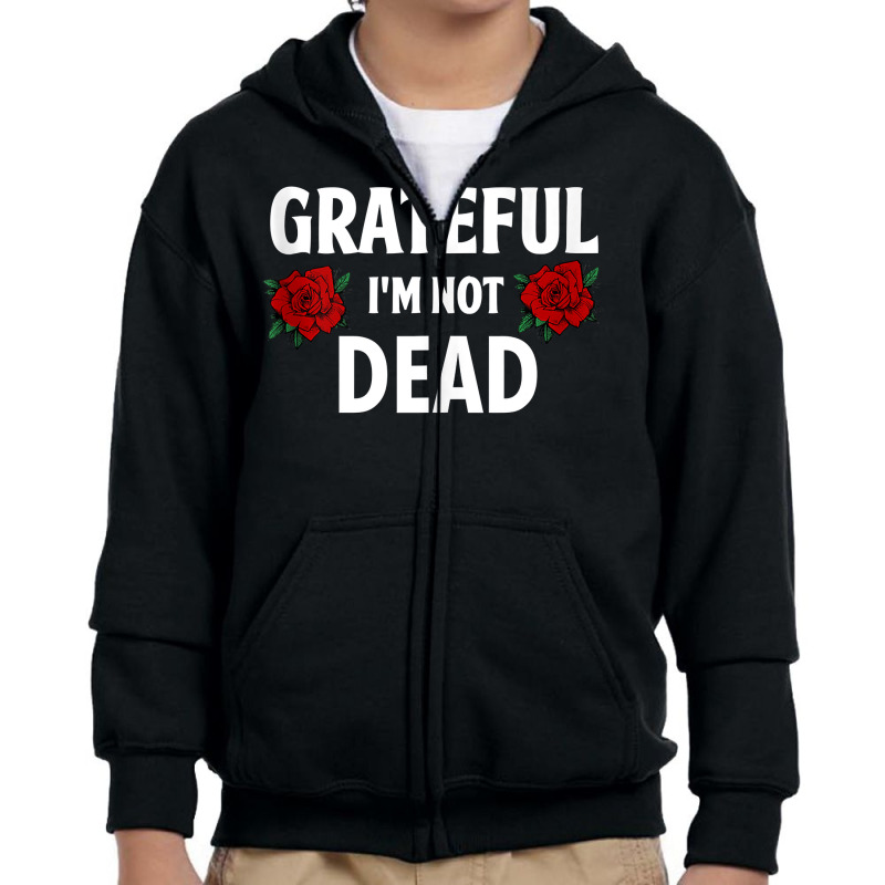 Grateful I'm Not Dead Narcotics Anonymous Na Aa Gifts Tank Top Youth Zipper Hoodie | Artistshot