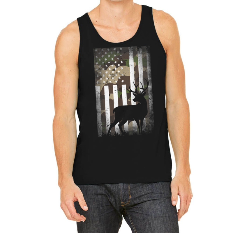 Hunting Hunters Deer Usa Us American Flag Camo Camoflage T Shirt Tank Top | Artistshot