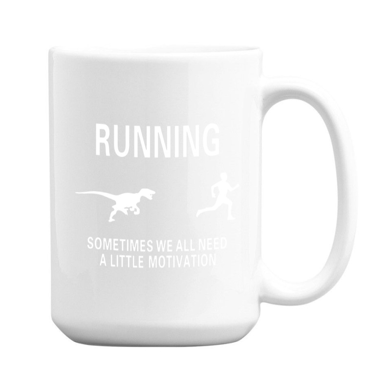 Funny Dinosaur Running Motivation Hilarious Workout 15 Oz Coffee Mug By ...
