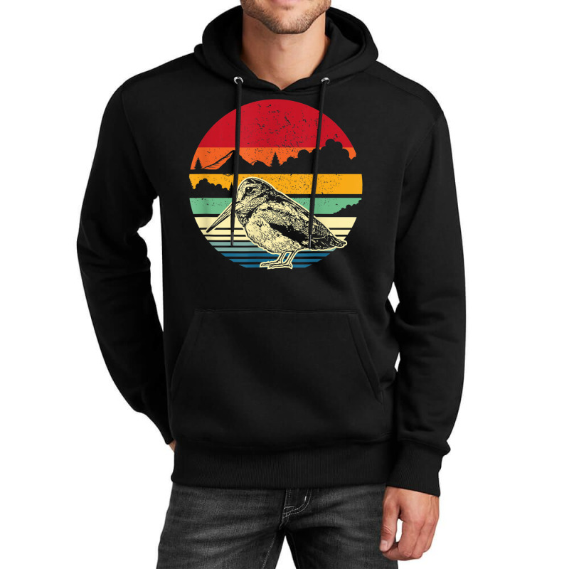 Hunting Woodcock Bird  Retro Cloudly Nature Art Hunter T Shirt Unisex Hoodie | Artistshot