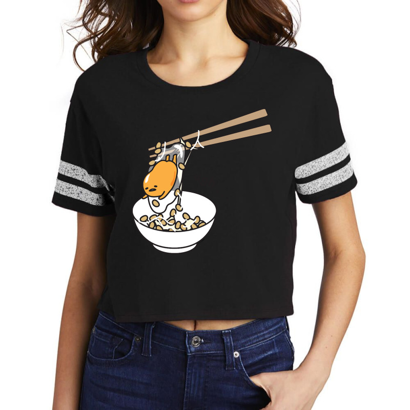 Gudetama Chopsticks And Rice Bowl Hoodie Scorecard Crop Tee by evansjalayia | Artistshot