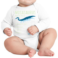 Mosasaurus T Shirt  Mosasaur Facts Jurassic Dinosaur Tshirt T Shirt Long Sleeve Baby Bodysuit | Artistshot