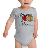 Faith Love Fall Pumpkin Heart Outfit For Fall Season T Shirt Baby Bodysuit | Artistshot