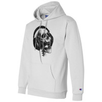 Music Forever Skull With Headphones Ink Graphic Rock Song T Shirt Champion Hoodie | Artistshot