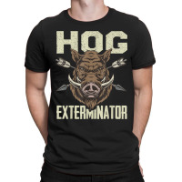 Mens Vintage Wild Pig Hunt Hunting Hog Exterminator Boar Hunter T Shir T-shirt | Artistshot