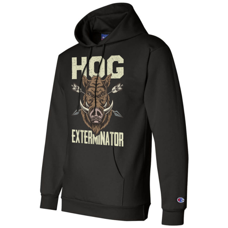 Mens Vintage Wild Pig Hunt Hunting Hog Exterminator Boar Hunter T Shir Champion Hoodie | Artistshot