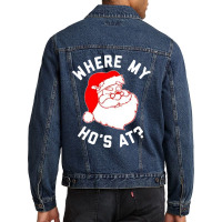 Ho Ho Ho Christmas Men Denim Jacket | Artistshot