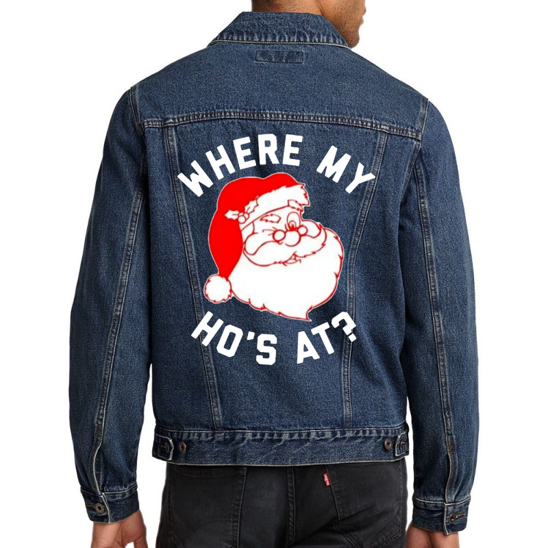 Ho Ho Ho Christmas Men Denim Jacket | Artistshot