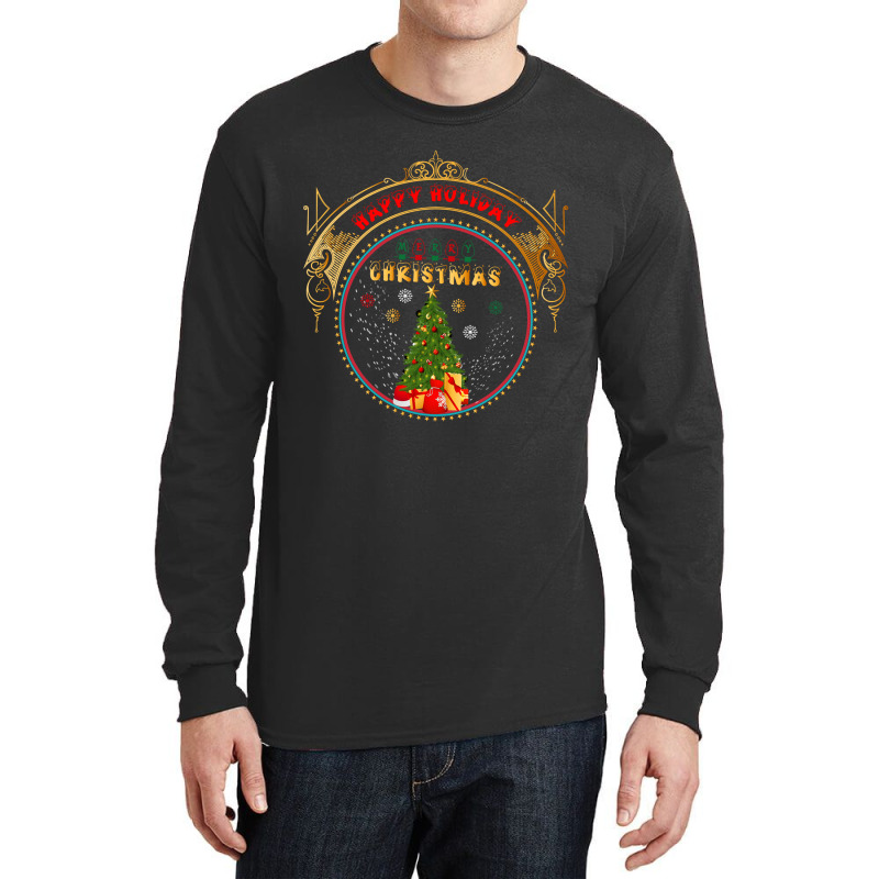 Happy Holiday Merry Christmas Long Sleeve Shirts | Artistshot