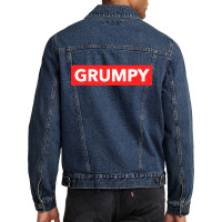 Grumpy Funny Red Cute Christmas Men Denim Jacket | Artistshot