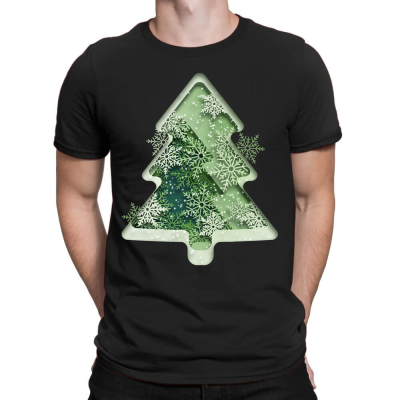 Green Snowflake Decoration Christmas Tree T-shirt | Artistshot