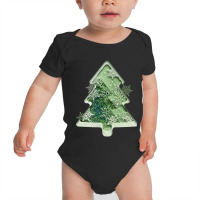 Green Snowflake Decoration Christmas Tree Baby Bodysuit | Artistshot