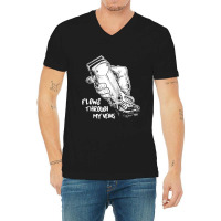 Flows Through My Veins Hair Cutting Barber Tshirts For Men W V-neck Tee | Artistshot