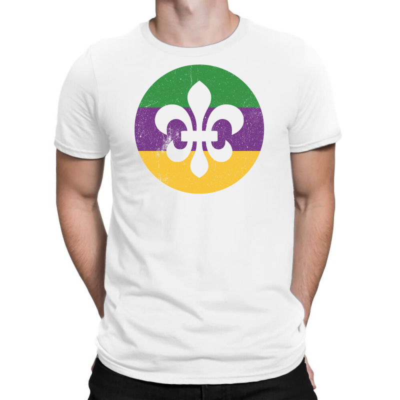 Mardi Gras Symbol Grunge T-shirt | Artistshot