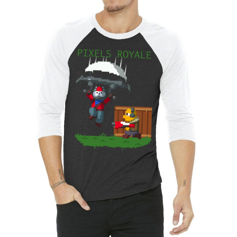 Pixels Royale 3/4 Sleeve Shirt by noriesotre | Artistshot