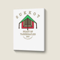 Feast Of Tabernacles Sukkot 2017 Camping Hebrew Messianic T Shirt Portrait Canvas Print | Artistshot