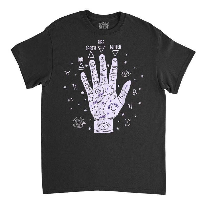 Palmistry Hand Reading Future Telling Esoteric Spiritual T Shirt Classic T-shirt by FavorRoh | Artistshot