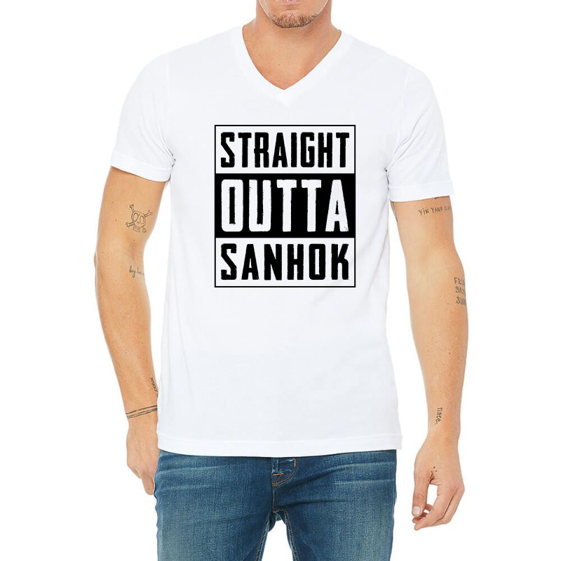 Straight Outta Sanhok V-neck Tee | Artistshot