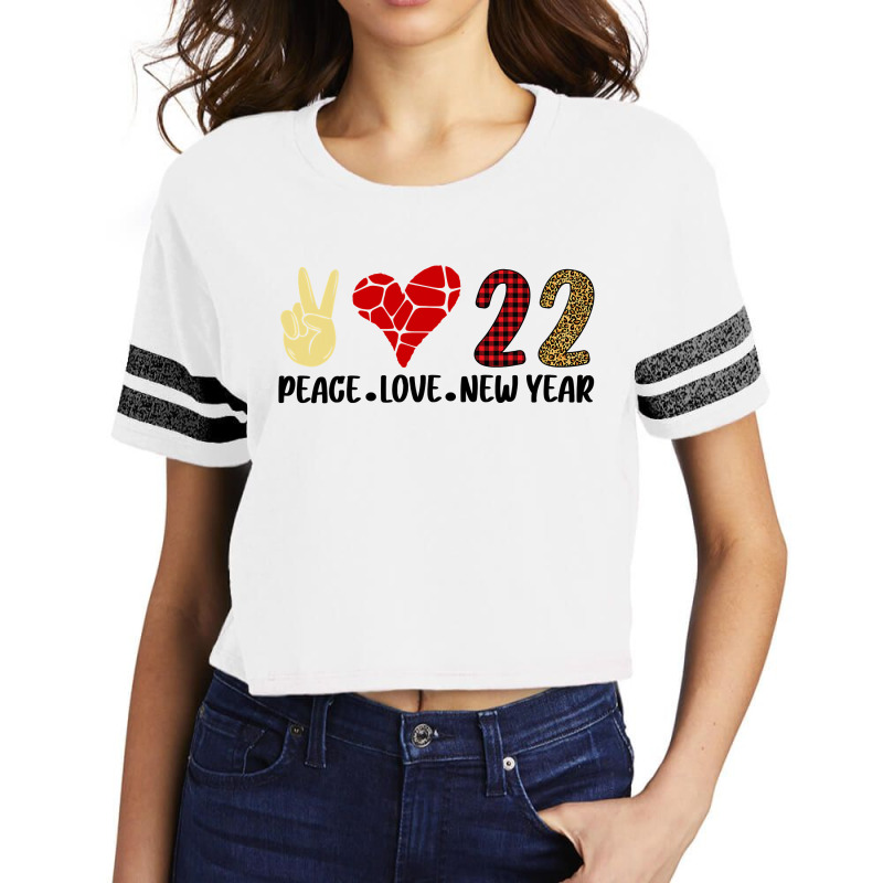 Peace Love New Year 2022 New Years Eve Party Supplies T Shirt Scorecard Crop Tee by Adriana_Torquemada | Artistshot