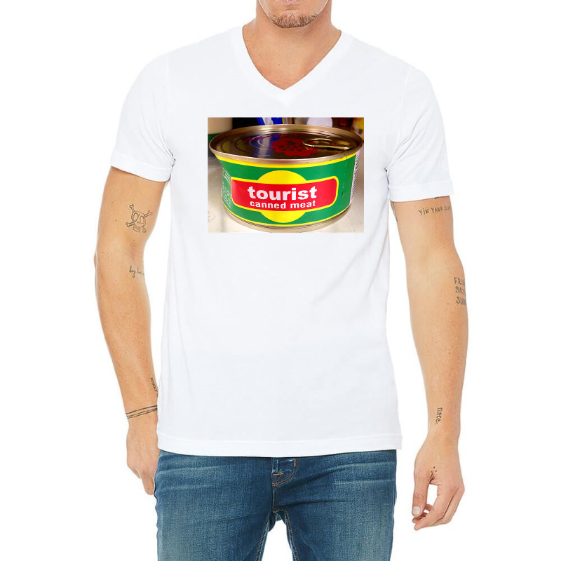 Tourist Canned Meat T Shirt V-neck Tee | Artistshot