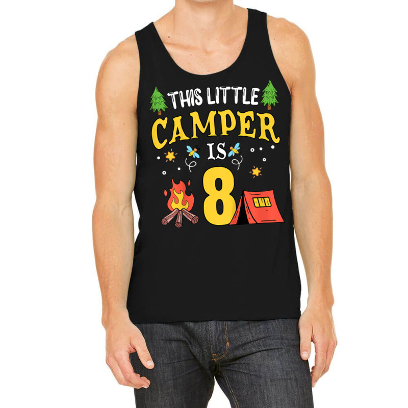 Kids Funny 8th Camping Birthday Camper Lover 8 Year Old Gifts T Shirt Tank Top | Artistshot