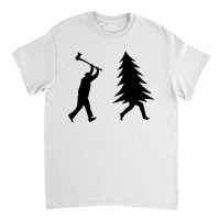 Funny Christmas Tree Is Chased Classic T-shirt | Artistshot