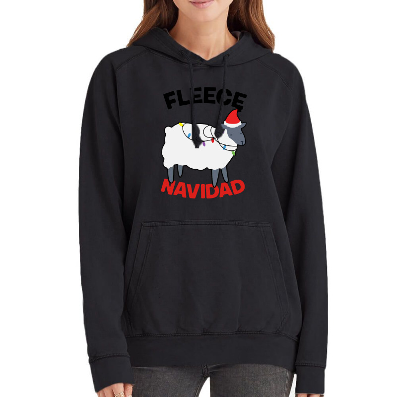 Fleece Navidad   Funny Christmas Sheep Vintage Hoodie | Artistshot