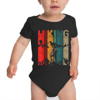 Retro Hiker Adventure Lover Outdoor Camping Mountain Hiking T Shirt Baby Bodysuit | Artistshot