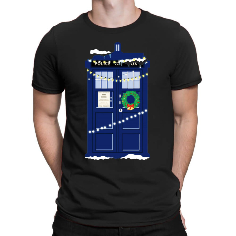 Doctor Who Police Box Christmas T-shirt | Artistshot