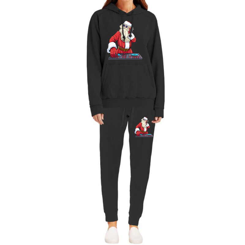 Dj Rock Christmas Santa Claus Hoodie & Jogger Set | Artistshot