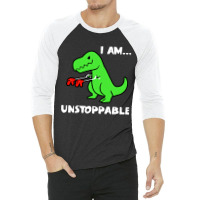 Dinosaur I Am Unstoppable Christmas 3/4 Sleeve Shirt | Artistshot