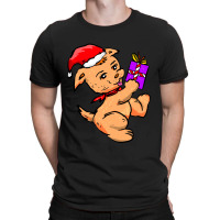 Cute Stuffed Dog Holding Christmas T-shirt | Artistshot