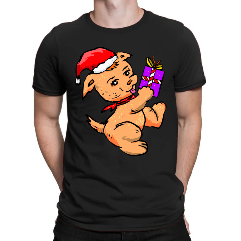 Cute Stuffed Dog Holding Christmas T-shirt | Artistshot