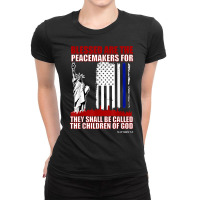 Blessed Are The Peacemakers Matthew 59 T Shirt Ladies Fitted T-shirt | Artistshot