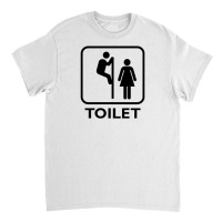 Toilet Cubicle Funny Classic T-shirt | Artistshot