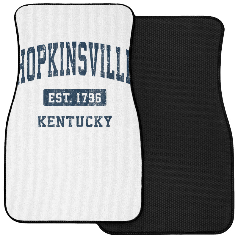 Hopkinsville Kentucky Ky Vintage Athletic Sports Design T Shirt Front Car Mat | Artistshot