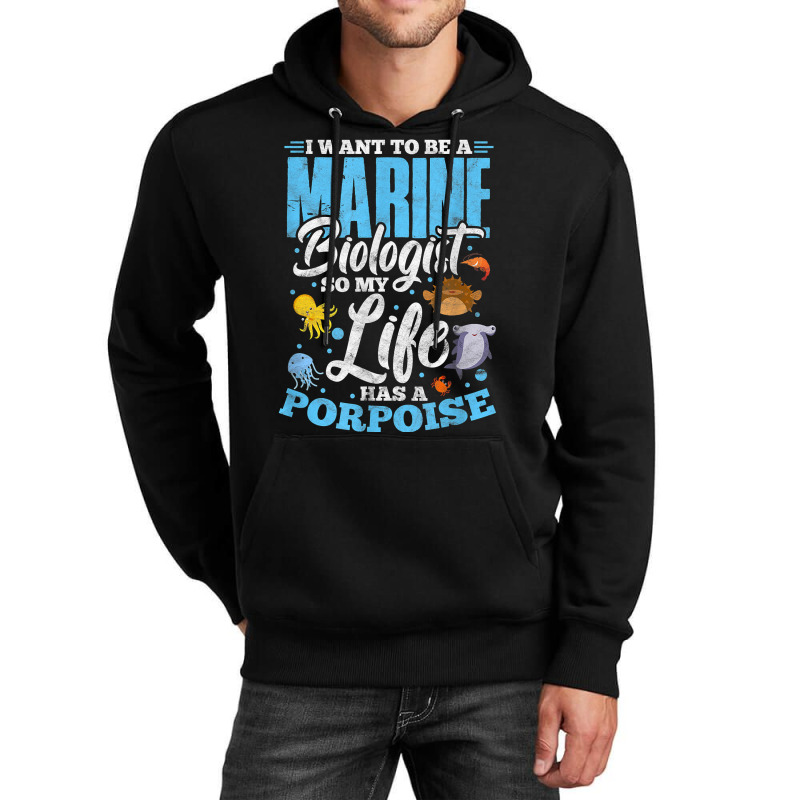 I Want To Be Marine Biologist So Life Has A Porpoise Grunge T Shirt Unisex Hoodie | Artistshot