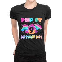 Birthday Girl Pop It 9 Unicorn Girls Boys Pop It Nine 9th T Shirt Ladies Fitted T-shirt | Artistshot