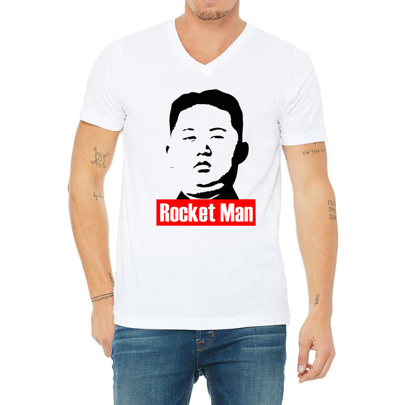Kim Jong Un The Rocket Man V-neck Tee | Artistshot