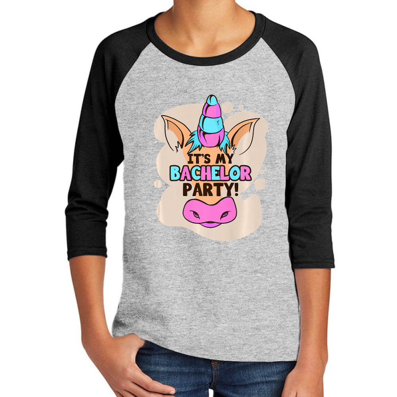 It's My Bachelor Party Unicorn Ring Marriage Relationship Premium T Sh Youth 3/4 Sleeve | Artistshot