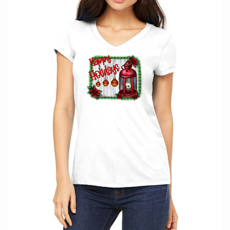 Happy Holidays Women's V-neck T-shirt | Artistshot