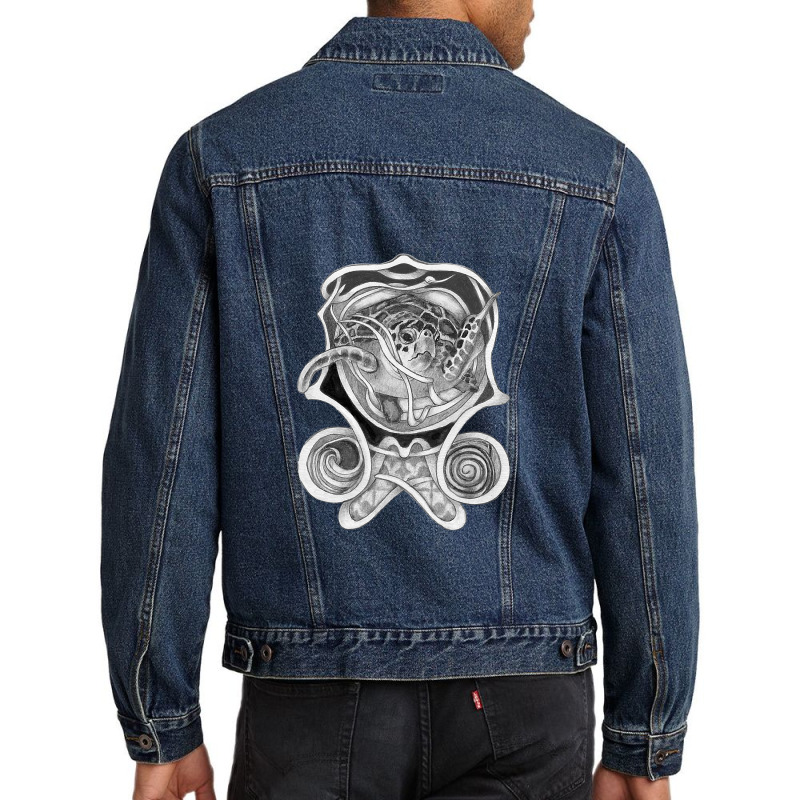 Turtle And Filigree Reptile Shell Seawater Salt Glands Swim T Shirt Men Denim Jacket by James_Lane | Artistshot